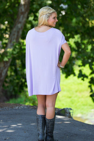 Short Sleeve Piko Tunic - Lilac - Piko Clothing