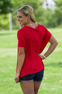 Short Sleeve Piko Top - Red - Piko Clothing