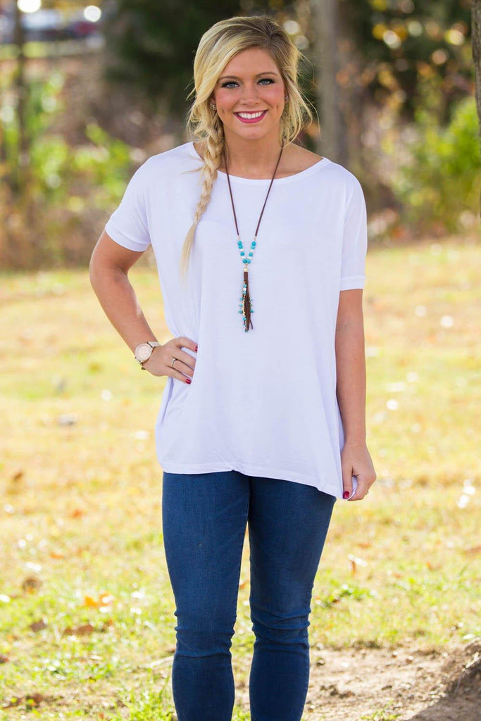 Short Sleeve Piko Top - White - Piko Clothing