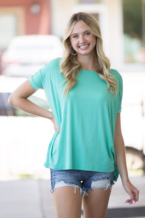Short Sleeve Piko Top - Seamoss
