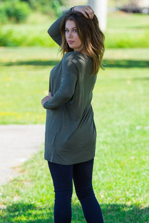 Long Sleeve Piko Tunic - Army - Piko Clothing