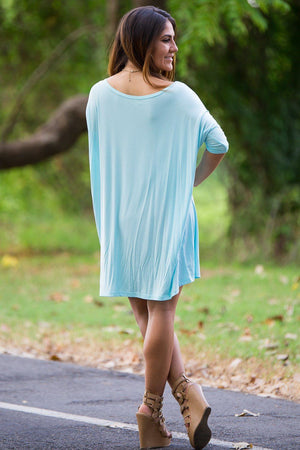 Half Sleeve Piko Tunic - Mint - Piko Clothing