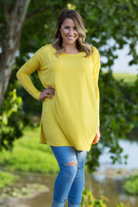 Long Sleeve Piko Tunic - Mustard - Piko Clothing