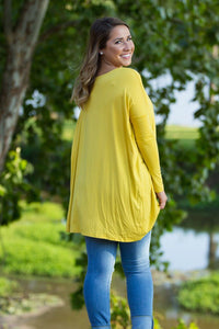 Long Sleeve Piko Tunic - Mustard - Piko Clothing