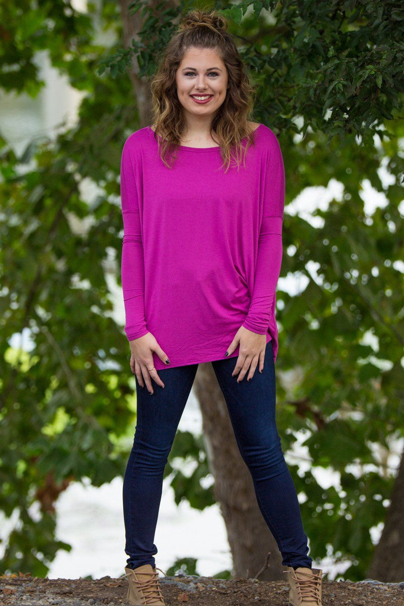 Long Sleeve Piko Top - Orchid - Piko Clothing
