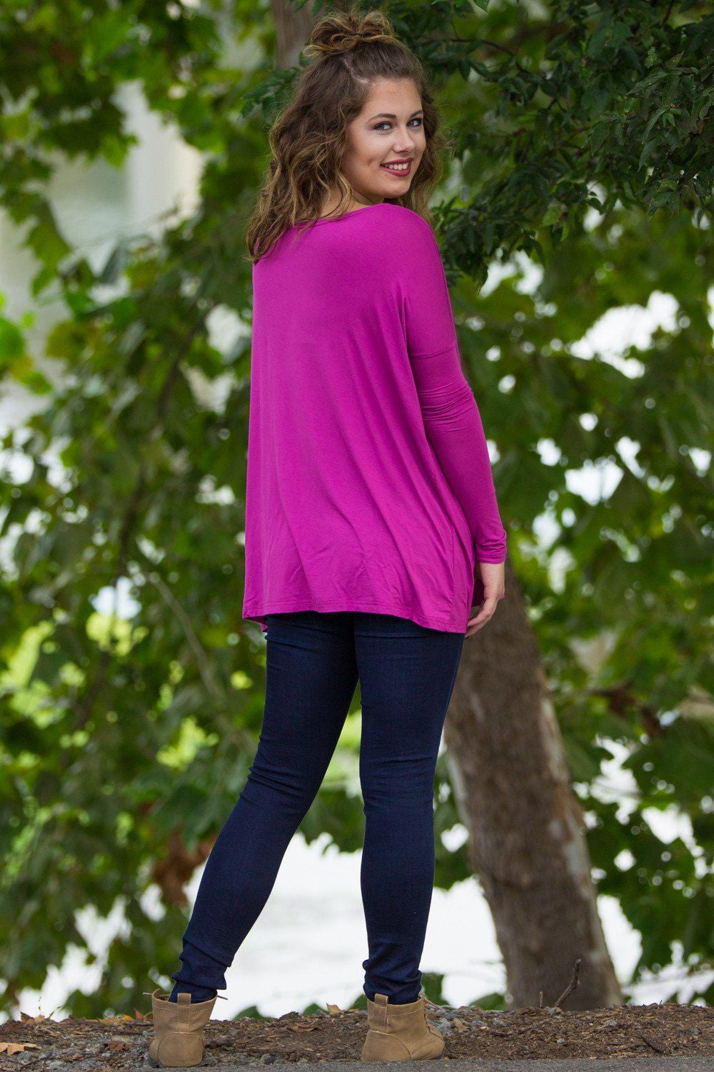 Long Sleeve Piko Top - Orchid - Piko Clothing