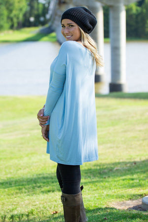 Long Sleeve Piko Tunic - Light Blue - Piko Clothing