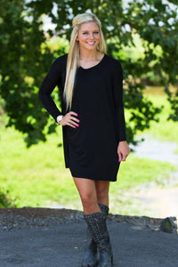 Long Sleeve Piko Tunic - Black - Piko Clothing