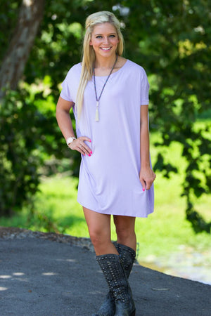 Short Sleeve Piko Tunic - Lilac - Piko Clothing