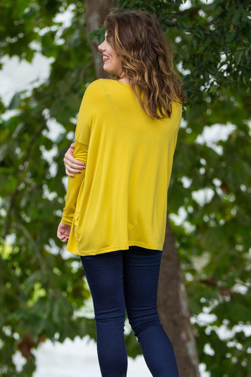 Long Sleeve Piko Top - Mustard - Piko Clothing