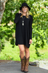 Long Sleeve Piko Tunic - Black - Piko Clothing