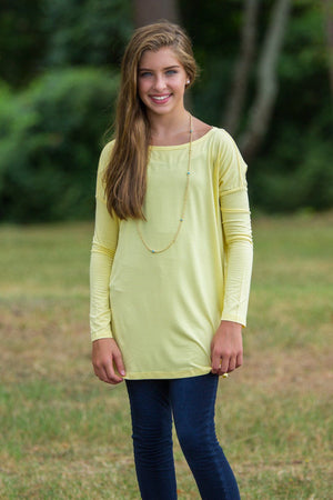 Long Sleeve Kids Piko Top - Yellow - Piko Clothing