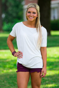 Short Sleeve Piko Top - Off White - Piko Clothing