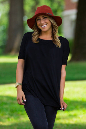 Short Sleeve Piko Top - Black - Piko Clothing