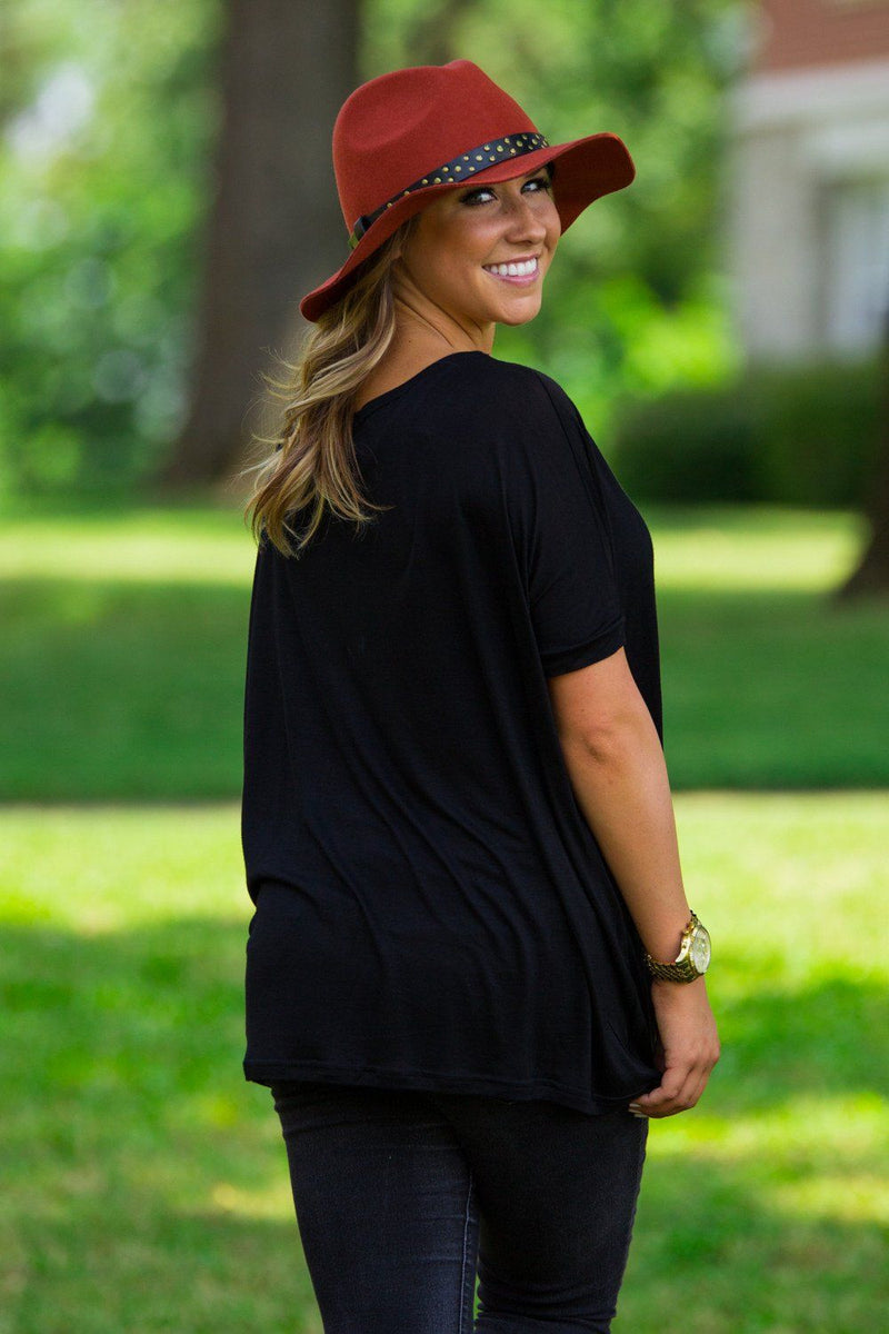 Short Sleeve Piko Top - Black - Piko Clothing