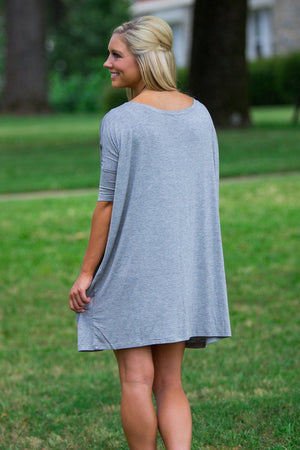 Half Sleeve Piko Tunic - Heather Grey - Piko Clothing