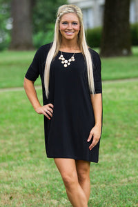 Half Sleeve Piko Tunic - Black - Piko Clothing