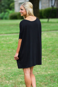 Half Sleeve Piko Tunic - Black - Piko Clothing