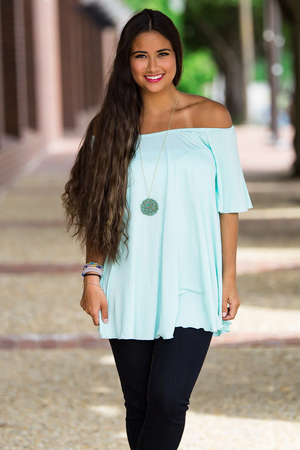 Mint Off The Shoulder Piko by Piko1988