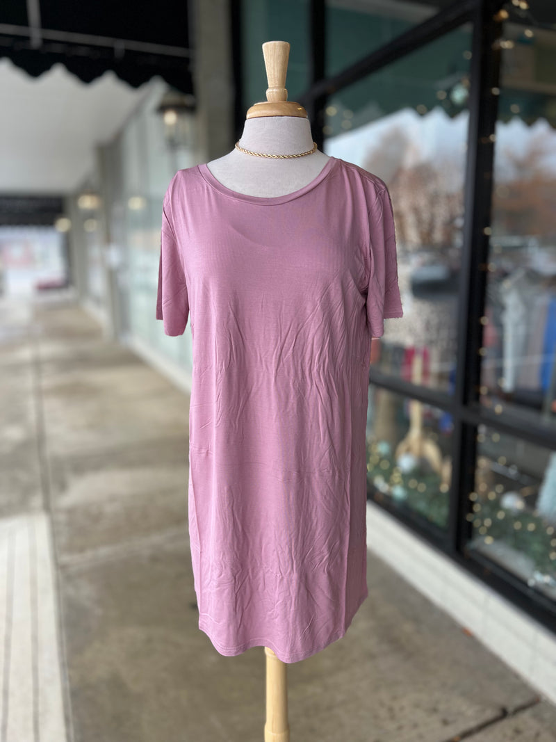 Dusty Mauve TShirt Dress By Piko1988
